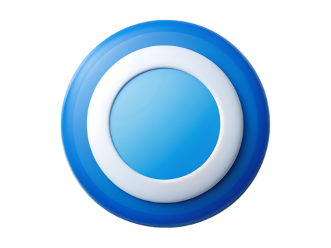 Vibrant Blue Circle: Abstract Graphic Design Element - Powered by Adobe