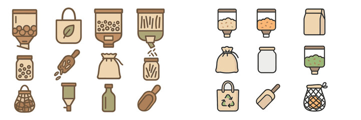 Eco-friendly packaging options for bulk food storage in a sustainable market setting