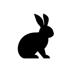 Obraz premium Simple Rabbit Silhouette Vector