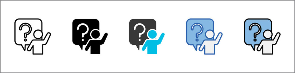 Audience Qna Icon Pack Multistyle Illustration