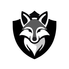 Fototapeta premium Fox Shield logo icon design illustration