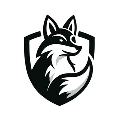Fox Shield logo icon design illustration