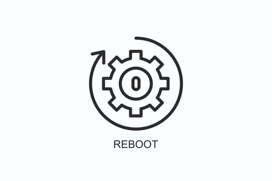 Reboot Icon Or Logo Isolated Vector Illustration