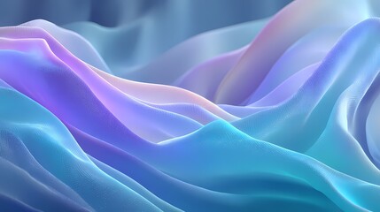 Dreamy Blue Glass Waves with Subtle Gradient Glow