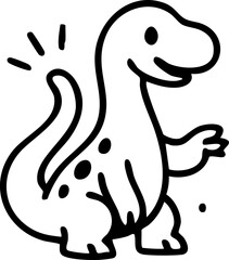 Cute Apatosaurus dinosaur coloring page in back to school theme with books, backpack, laptop, and fun student activities for kids and early learners
