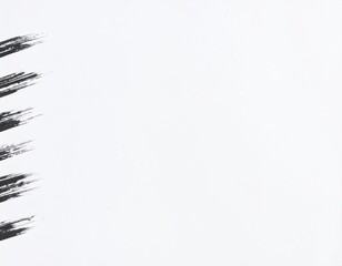 Obraz premium Black brushstrokes on white background