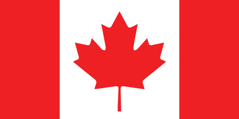 Canada flag vector design and illustration