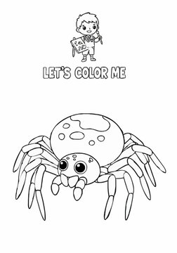 Children's coloring pictures of a karakurt