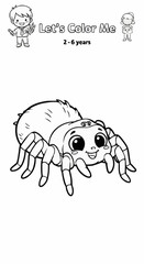 Fototapeta premium Children's coloring pictures of a tarantula