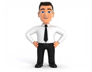 Obraz premium Cartoon businessman