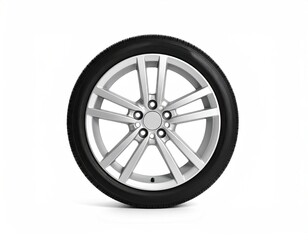 Obraz premium Car wheel isolated on white