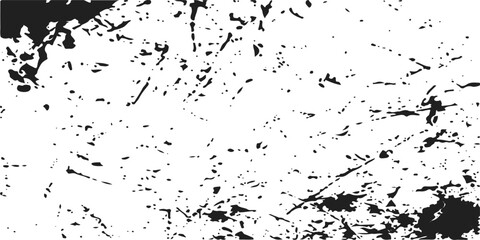 Grunge texture background with distressed black ink splatters on white canvas. Perfect for urban posters, vintage effects, album covers, and edgy street-style designs.