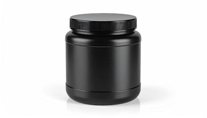 Black plastic container