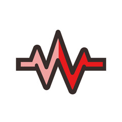 Heartbeat signal traces vital signs on the screen indication