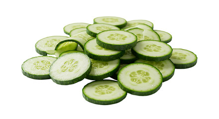 Pile of cucumber slices