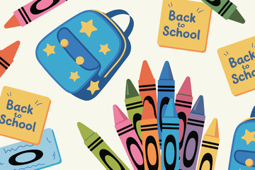 Back to School Doodle Pattern Set