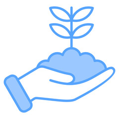 Environmental Stewardship Blue Icon