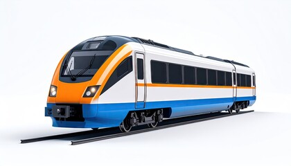 Modern train on tracks (1)