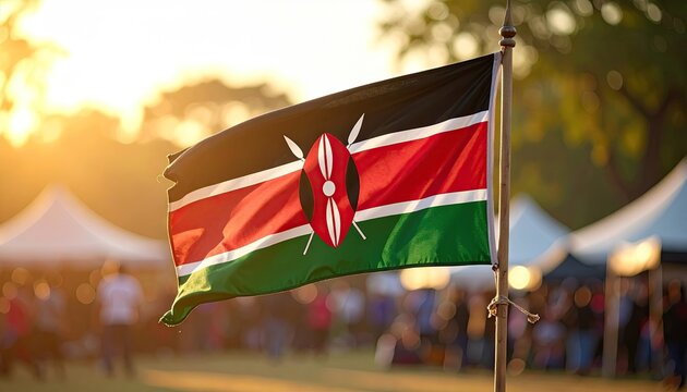 Kenyan flag at festival
