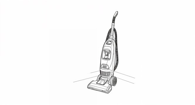 black and white vacuum cleaner clip art preview