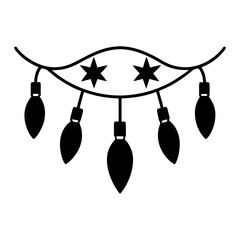 Christmas lights icon  perfect for holiday projects, seasonal designs, and microstock downloads in vector format.
