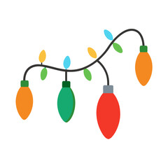 Christmas lights icon  perfect for holiday projects, seasonal designs, and microstock downloads in vector format.
