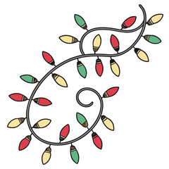 Christmas lights icon  perfect for holiday projects, seasonal designs, and microstock downloads in vector format.
