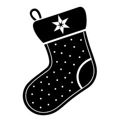 Christmas stocking icon  perfect for holiday projects, seasonal designs, and microstock downloads in vector format.
