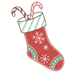 Christmas stocking icon  perfect for holiday projects, seasonal designs, and microstock downloads in vector format.

