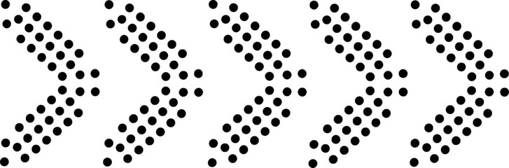 Black dots arranged in diagonal rows and scattered formations circles pattern