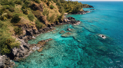 capture stunning aerial view of vast ocean waters and serene marine environments showcasing intricate beauty of