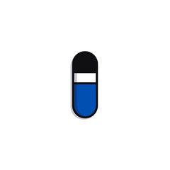 Eraser deletes mistakes centered isolated clean design