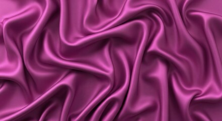 Obraz premium Luxurious Magenta Silk Fabric with Elegant Drapes and Soft Textures