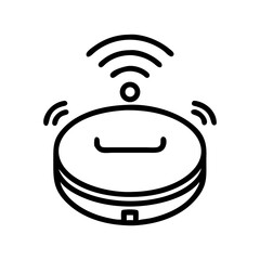 Robot vacuum line icon