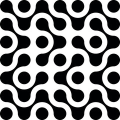 Metabol, biotech molecule. Black pattern - cells, DNA, neurons on white background. Set of elements isolated on transparent background.
