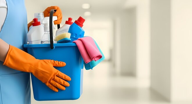 Cleaning Service Supplies Bucket Photo