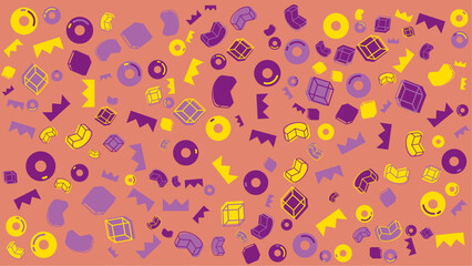Colorful abstract pattern of shapes. Vector illustration for presentation, creative project, and poster.