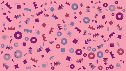 Pink geometric abstract pattern. Vector illustration for presentation, creative project, and poster.