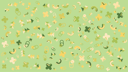 This light green image shows an abstract pattern of shapes. Vector illustration for presentation, creative project, and poster.