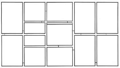 Blank comic book panels (1)