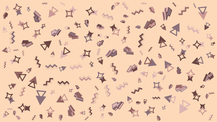 Peach background with scattered mauve shapes. Vector illustration for presentation, creative project, and poster.