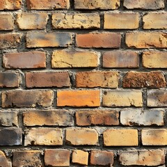 Old red brick wall texture with weathered patterns