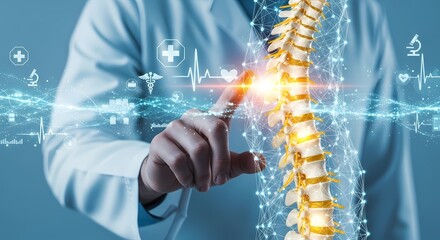 Spine Doctor Futuristic Technology Digital Illustration