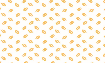 Seamless Oat Grain Pattern on White Background for Healthy Food Packaging
