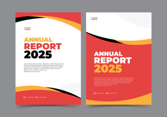 Obraz premium Annual report design cover template