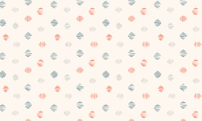 Hand-drawn seamless pattern with textured geometric shapes, Abstract rustic ikat style background with diamond motifs