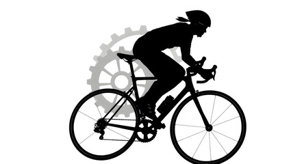 Fototapeta premium Cyclist with Gear Halo