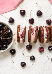 Black Forest Ice Cream Sandwiches