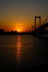 Obraz premium sunset over bridge