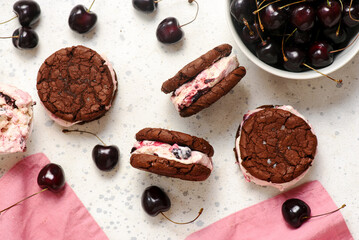 Black Forest Ice Cream Sandwiches